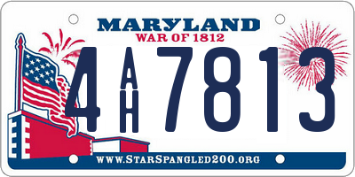 MD license plate 4AH7813
