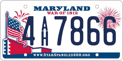 MD license plate 4AH7866