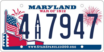 MD license plate 4AH7947