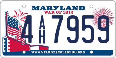 MD license plate 4AH7959