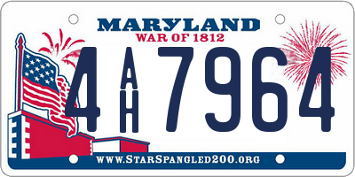 MD license plate 4AH7964