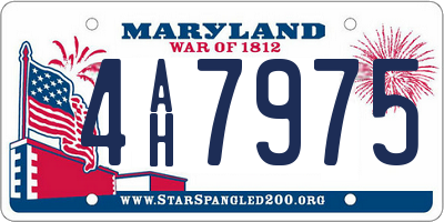 MD license plate 4AH7975
