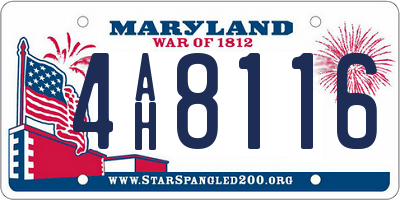 MD license plate 4AH8116