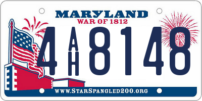 MD license plate 4AH8148
