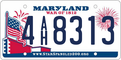 MD license plate 4AH8313