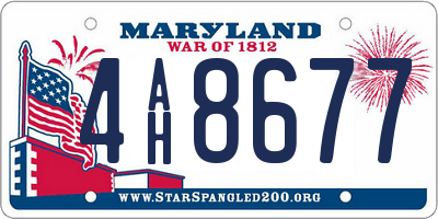 MD license plate 4AH8677