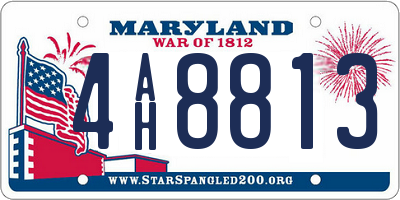 MD license plate 4AH8813