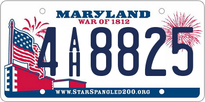 MD license plate 4AH8825