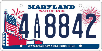 MD license plate 4AH8842