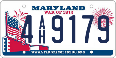 MD license plate 4AH9179