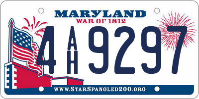MD license plate 4AH9297