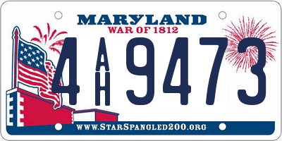 MD license plate 4AH9473
