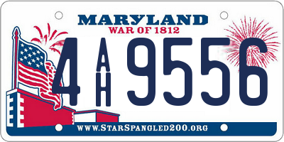 MD license plate 4AH9556
