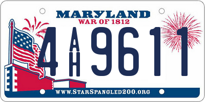 MD license plate 4AH9611