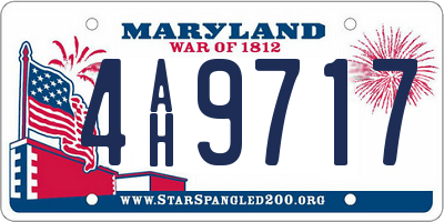 MD license plate 4AH9717