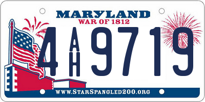 MD license plate 4AH9719