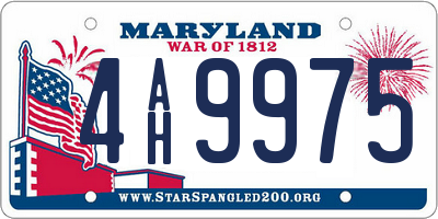 MD license plate 4AH9975