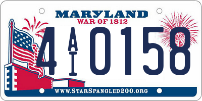 MD license plate 4AI0158
