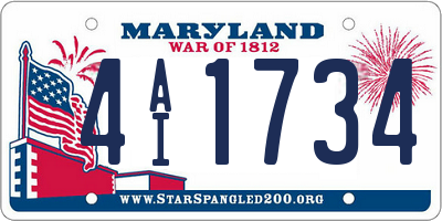MD license plate 4AI1734