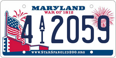 MD license plate 4AI2059