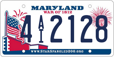 MD license plate 4AI2128