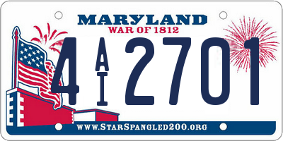 MD license plate 4AI2701