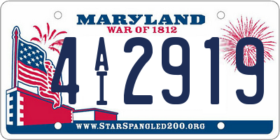 MD license plate 4AI2919
