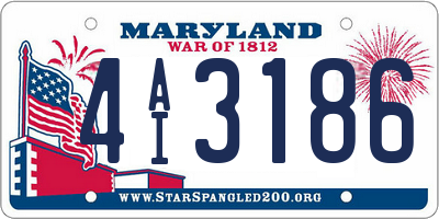 MD license plate 4AI3186