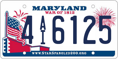 MD license plate 4AI6125
