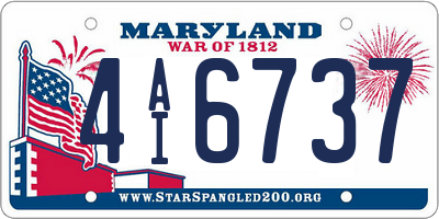 MD license plate 4AI6737
