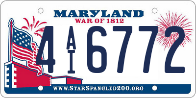 MD license plate 4AI6772
