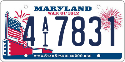 MD license plate 4AI7831
