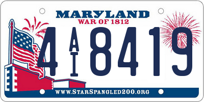 MD license plate 4AI8419
