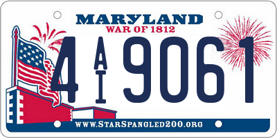 MD license plate 4AI9061