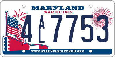 MD license plate 4AL7753