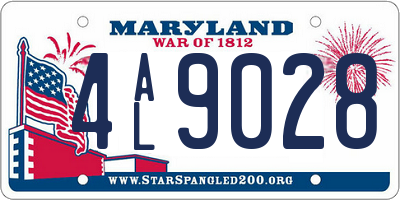 MD license plate 4AL9028