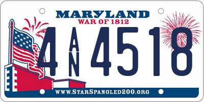 MD license plate 4AN4518