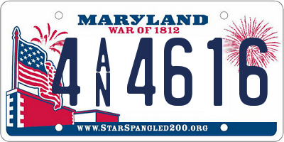 MD license plate 4AN4616