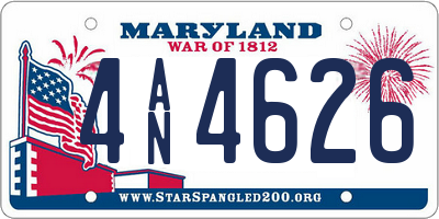 MD license plate 4AN4626