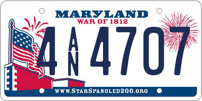 MD license plate 4AN4707