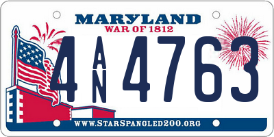 MD license plate 4AN4763