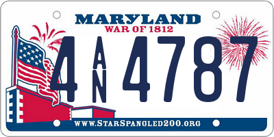 MD license plate 4AN4787