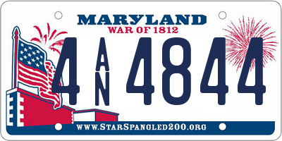MD license plate 4AN4844