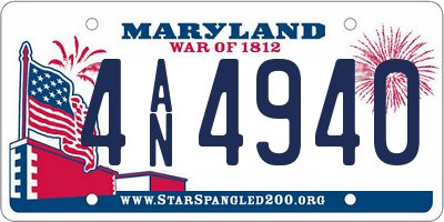 MD license plate 4AN4940