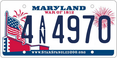 MD license plate 4AN4970