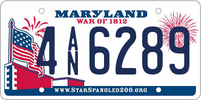 MD license plate 4AN6289