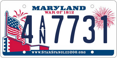 MD license plate 4AN7731