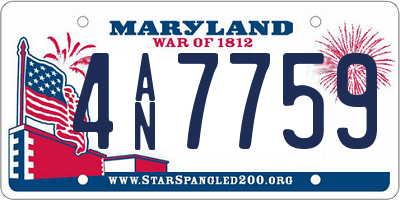 MD license plate 4AN7759