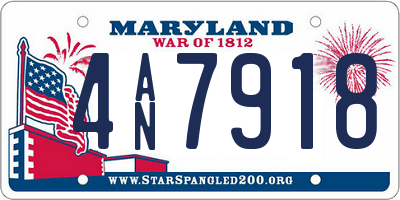MD license plate 4AN7918