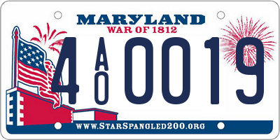 MD license plate 4AO0019